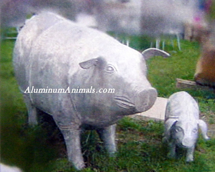 life sized pig statues