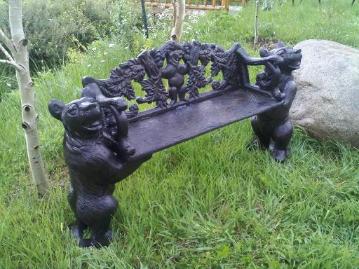 bear garden furniture bench