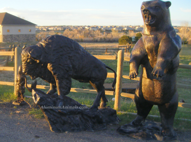 garden bear sculptures