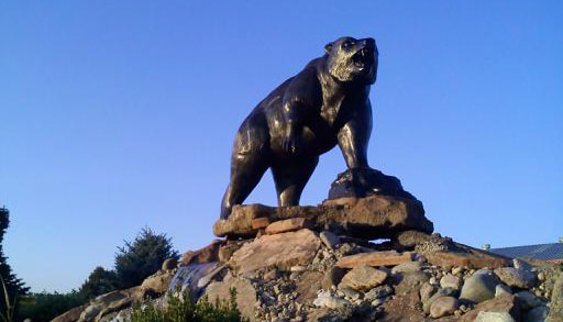 aluminum bear statue