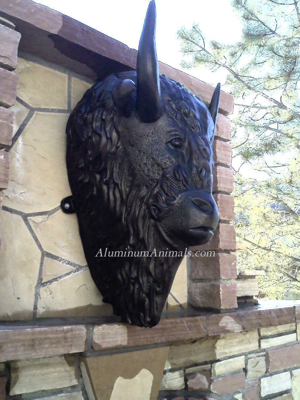 buffalo head wall mount statues