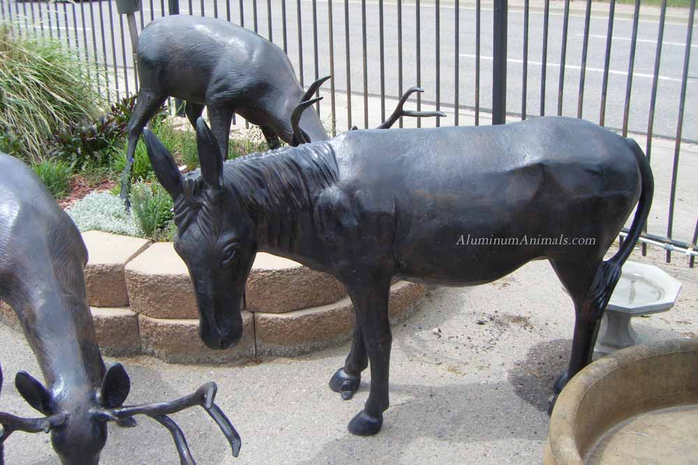 life sized donkey sculptures