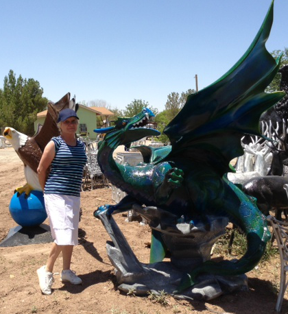 garden dragon sculptures