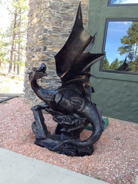 life sized dragon sculptures