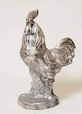 aluminum rooster statue